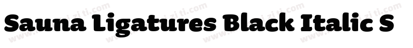 Sauna Ligatures Black Italic Swash字体转换